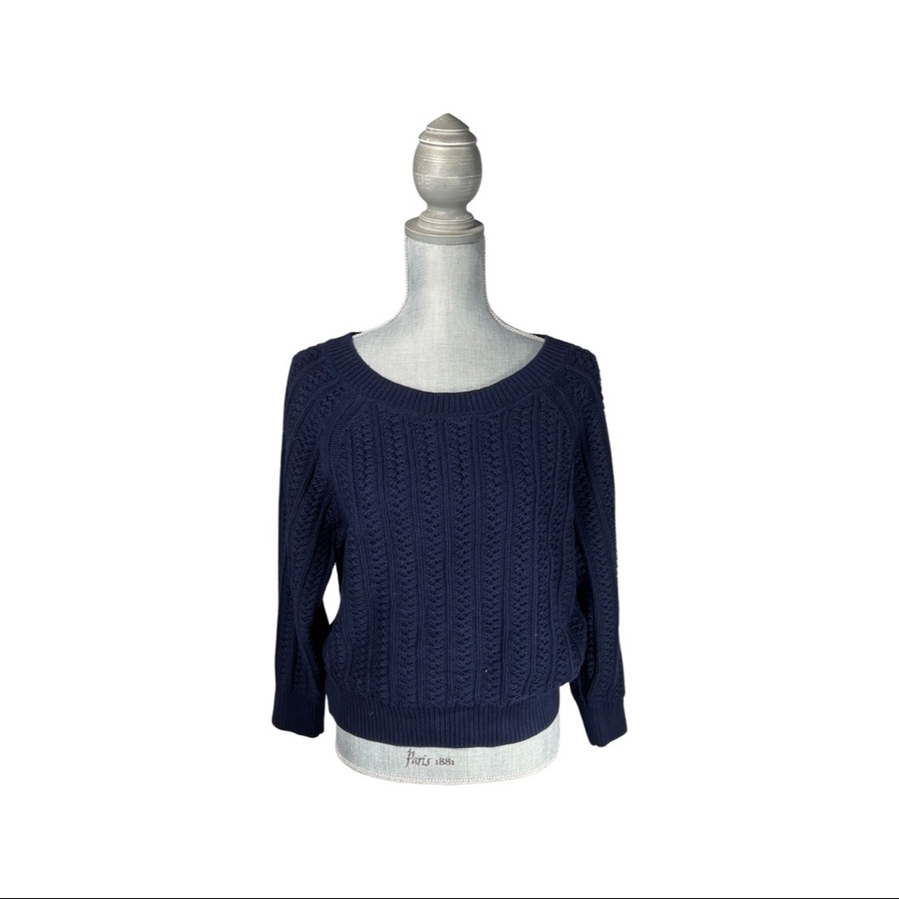 Gap navy blue cable knit sweater